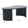 SAFAVIEH Home Collection Celane Walnut Brown Coffee Table(Black)