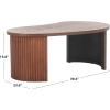 SAFAVIEH Home Collection Celane Walnut Brown Coffee Table(Walnut)