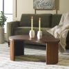 SAFAVIEH Home Collection Celane Walnut Brown Coffee Table(Walnut)