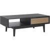 SAFAVIEH Home Collection Ceu Oak/Gold 2-Door Coffee Table(Black/Gold)