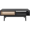 SAFAVIEH Home Collection Ceu Oak/Gold 2-Door Coffee Table(Black/Gold)
