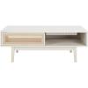 SAFAVIEH Home Collection Ceu Oak/Gold 2-Door Coffee Table(Bleached White/Gold)