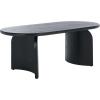 SAFAVIEH Home Collection Chakun Black Oval Top Coffee Table(Black)