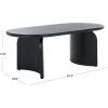 SAFAVIEH Home Collection Chakun Black Oval Top Coffee Table(Black)
