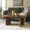 SAFAVIEH Home Collection Chakun Black Oval Top Coffee Table(Walnut)