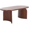 SAFAVIEH Home Collection Chakun Black Oval Top Coffee Table(Walnut)