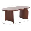 SAFAVIEH Home Collection Chakun Black Oval Top Coffee Table(Walnut)