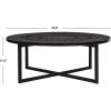 SAFAVIEH Home Collection Cheyenne Blue & White Coffee Table(Black)