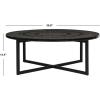 SAFAVIEH Home Collection Cheyenne Blue & White Coffee Table(Black)