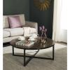 SAFAVIEH Home Collection Cheyenne Blue & White Coffee Table(Brown / Multi)