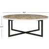 SAFAVIEH Home Collection Cheyenne Blue & White Coffee Table(Brown / Multi)