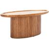 SAFAVIEH Home Collection Flyte Natural Brown Oval Coffee Table (Fully Assembled)