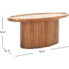 SAFAVIEH Home Collection Flyte Natural Brown Oval Coffee Table (Fully Assembled)