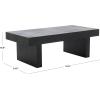 SAFAVIEH Home Collection Habana Walnut Brown Wood Coffee Table(Black)