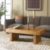 SAFAVIEH Home Collection Habana Walnut Brown Wood Coffee Table(Natural)