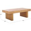 SAFAVIEH Home Collection Habana Walnut Brown Wood Coffee Table(Natural)