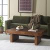 SAFAVIEH Home Collection Habana Walnut Brown Wood Coffee Table(Walnut)