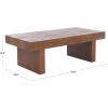SAFAVIEH Home Collection Habana Walnut Brown Wood Coffee Table(Walnut)