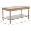 SAFAVIEH Home Collection Haven Matte Black Coffee Table(Desert Brown)