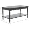 SAFAVIEH Home Collection Haven Matte Black Coffee Table(Matt Black)