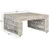 SAFAVIEH Home Collection Hila White Wash Wicker Coffee Table