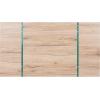 SAFAVIEH Home Collection Jacob White/Clear Glass Legs Rectangle Coffee Table(Natural/Glass)
