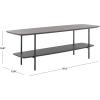 SAFAVIEH Home Collection Kayleigh White Faux Marble/Matte Black Coffee Table with Lower Shelf(Dark Grey Oak/Matte Black)