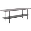 SAFAVIEH Home Collection Kayleigh White Faux Marble/Matte Black Coffee Table with Lower Shelf(Dark Grey Oak/Matte Black)