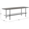 SAFAVIEH Home Collection Kayleigh White Faux Marble/Matte Black Coffee Table with Lower Shelf(Dark Sandstone/Matte Black)