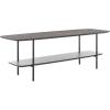 SAFAVIEH Home Collection Kayleigh White Faux Marble/Matte Black Coffee Table with Lower Shelf(Dark Sandstone/Matte Black)