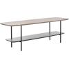 SAFAVIEH Home Collection Kayleigh White Faux Marble/Matte Black Coffee Table with Lower Shelf(Light Grey Oak/Matte Black)