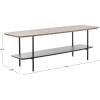 SAFAVIEH Home Collection Kayleigh White Faux Marble/Matte Black Coffee Table with Lower Shelf(Light Grey Oak/Matte Black)