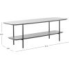SAFAVIEH Home Collection Kayleigh White Faux Marble/Matte Black Coffee Table with Lower Shelf(White Faux Marble/Matte Blac)