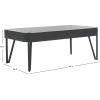 SAFAVIEH Home Collection Liann Black Stripe/Black Hairpin Leg Coffee Table(Black Stripe/Black)