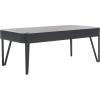 SAFAVIEH Home Collection Liann Black Stripe/Black Hairpin Leg Coffee Table(Black Stripe/Black)