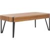 SAFAVIEH Home Collection Liann Black Stripe/Black Hairpin Leg Coffee Table(Brown/Black)