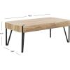 SAFAVIEH Home Collection Liann Black Stripe/Black Hairpin Leg Coffee Table(Multi/Brown)