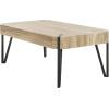 SAFAVIEH Home Collection Liann Black Stripe/Black Hairpin Leg Coffee Table(Multi/Brown)