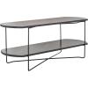 SAFAVIEH Home Collection Marlee White Faux Paper Marble/Black Coffee Table with Lower Shelf(Dark Sandstone/Black)