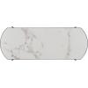 SAFAVIEH Home Collection Marlee White Faux Paper Marble/Black Coffee Table with Lower Shelf(White Faux Marble/Black)
