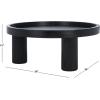 SAFAVIEH Home Collection Meek White Washed 3-Leg Round Coffee Table(Black)