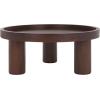 SAFAVIEH Home Collection Meek White Washed 3-Leg Round Coffee Table(Brown)