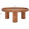 SAFAVIEH Home Collection Meek White Washed 3-Leg Round Coffee Table(Natural)