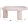 SAFAVIEH Home Collection Meek White Washed 3-Leg Round Coffee Table(White Washed)