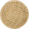 SAFAVIEH Home Collection Mordekai Tropical Coastal Natural Rattan Round Pedestal Coffee Table (Fully Assembled)(Natural)