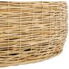 SAFAVIEH Home Collection Mordekai Tropical Coastal Natural Rattan Round Pedestal Coffee Table (Fully Assembled)(Natural)