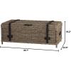 SAFAVIEH Home Collection Navarro White Rattan Coffee Table(Grey)
