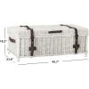SAFAVIEH Home Collection Navarro White Rattan Coffee Table(White)