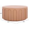 SAFAVIEH Home Collection Nikolaus Terracotta Round Coffee Table (Fully Assembled)(Terracotta)