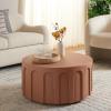 SAFAVIEH Home Collection Nikolaus Terracotta Round Coffee Table (Fully Assembled)(Terracotta)